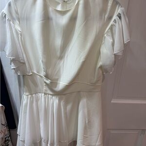 Elegant Asymmetrical Cream top